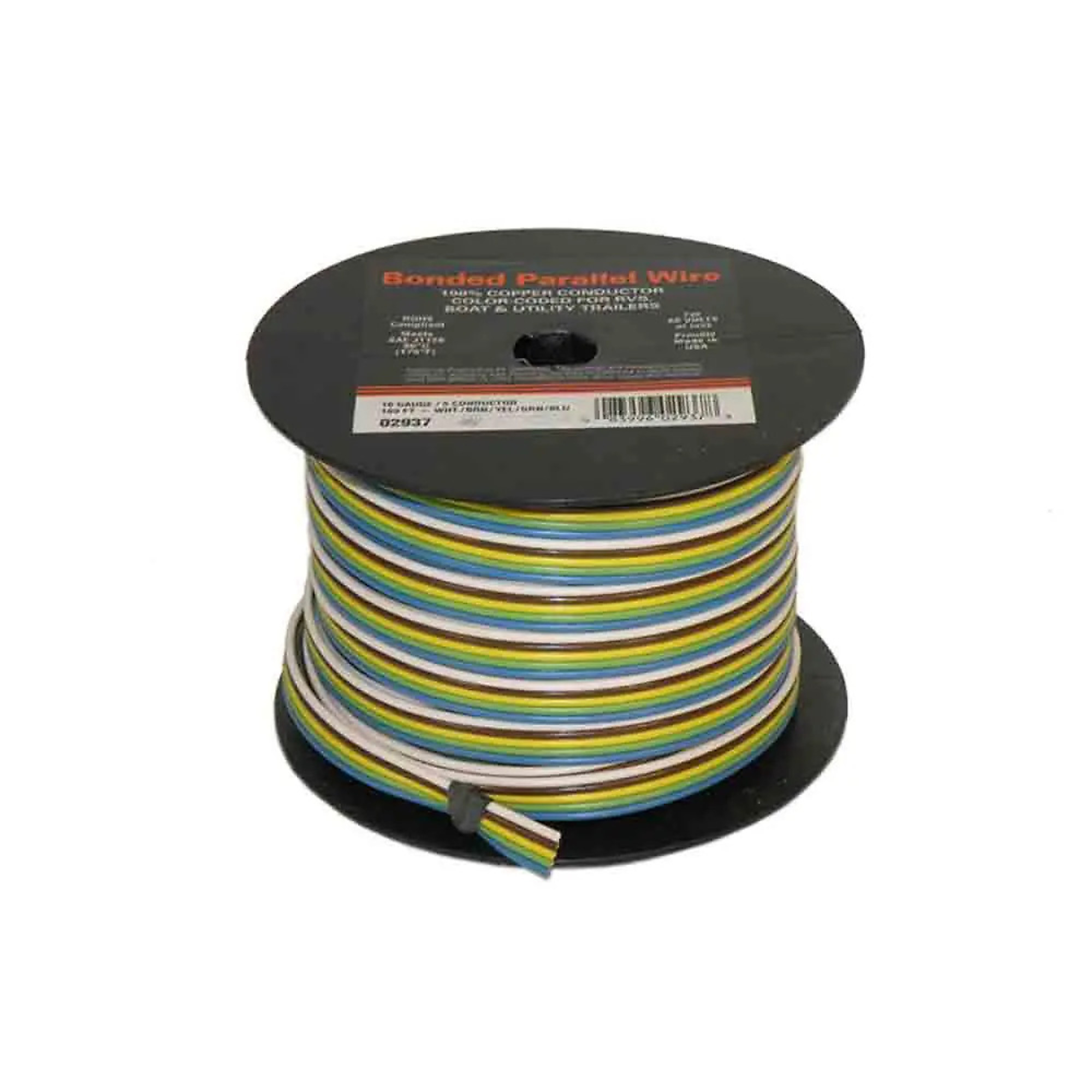 EastPenn 5-Color Parallel Wire — 100ft., Brown/Green/White/Yellow/Blue, Model# 02937